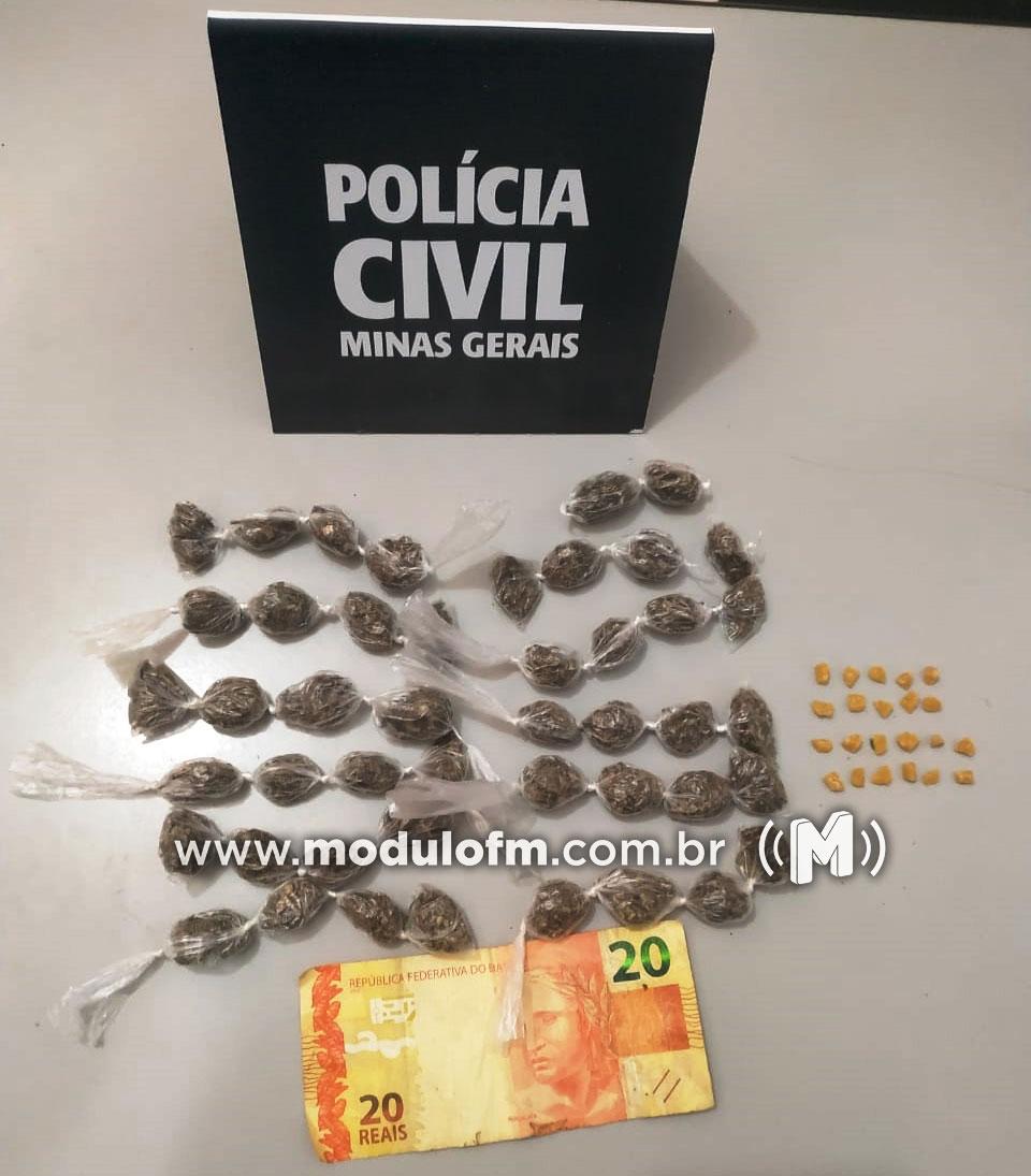 Jovem de 19 anos é preso com drogas no bairro Serra Negra