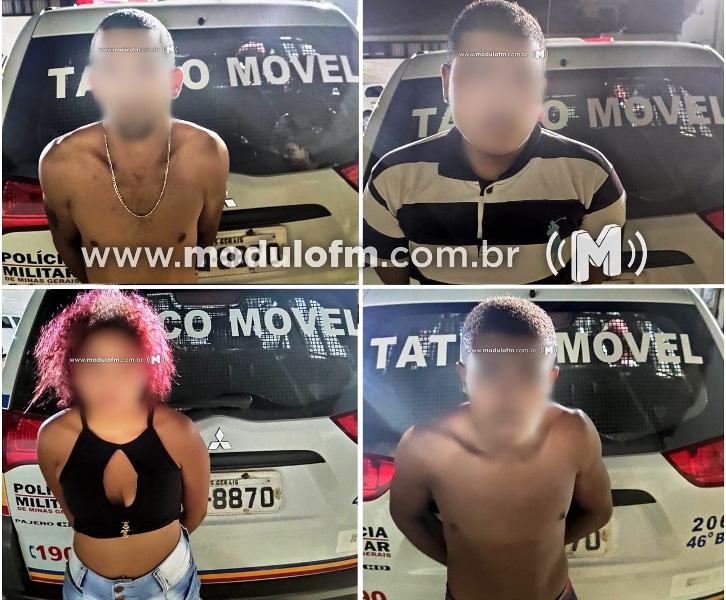 PM prende quatro suspeitos de tentativa de homicídio no bairro Serra Negra