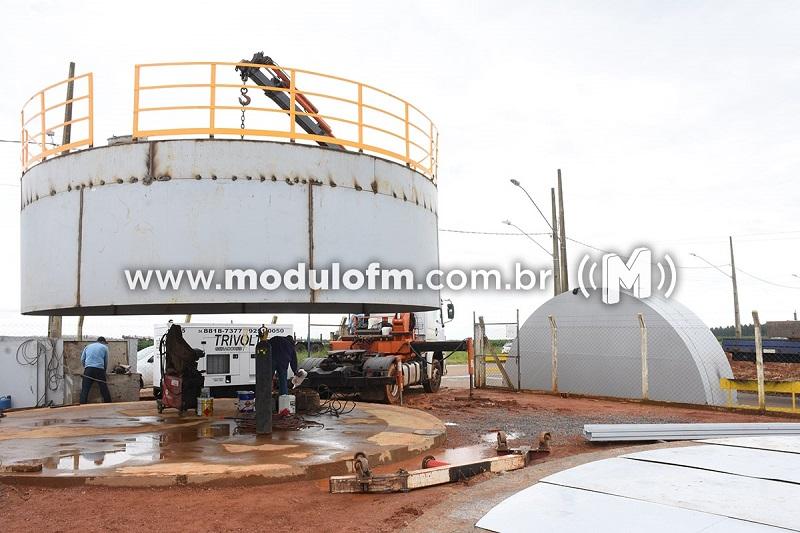 DAEPA inicia instalação de novos reservatórios de água