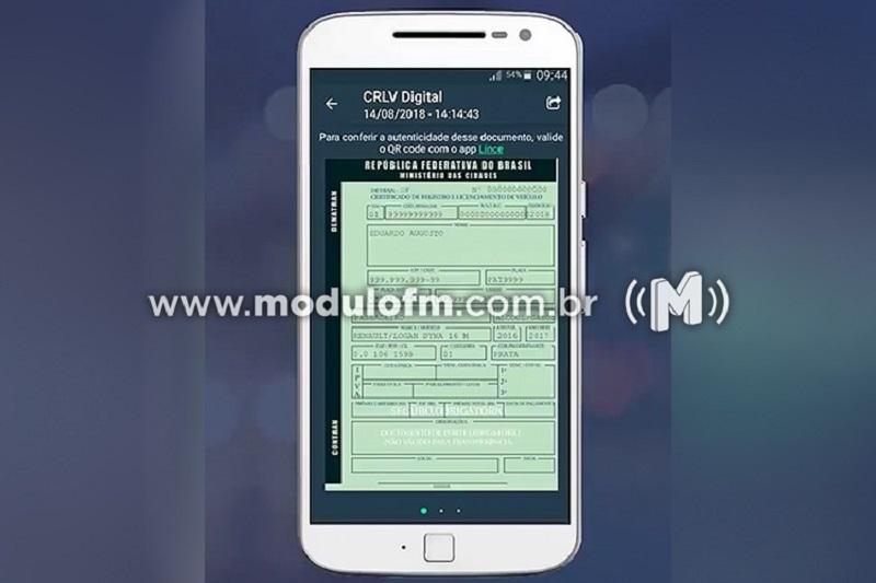 DETRAN disponibiliza CRLV digital em aplicativo