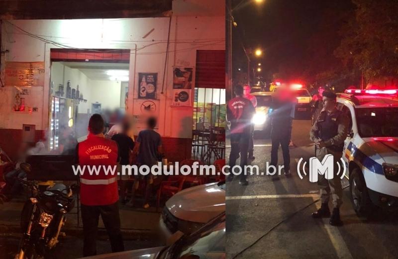 Mais de 05 estabelecimentos são fechados por descumprir decreto de prevenção ao coronavírus, em Patrocínio