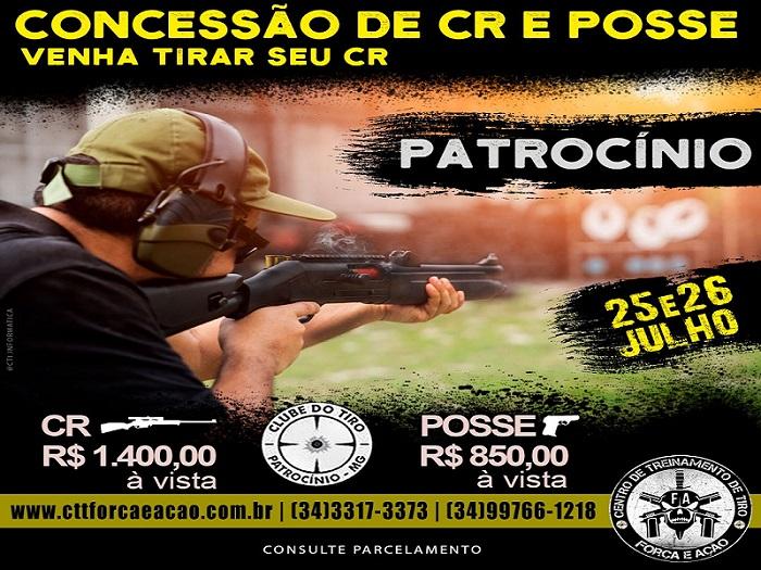 Clube do Tiro de Patrocínio abre 12ª turma para concessão de CR