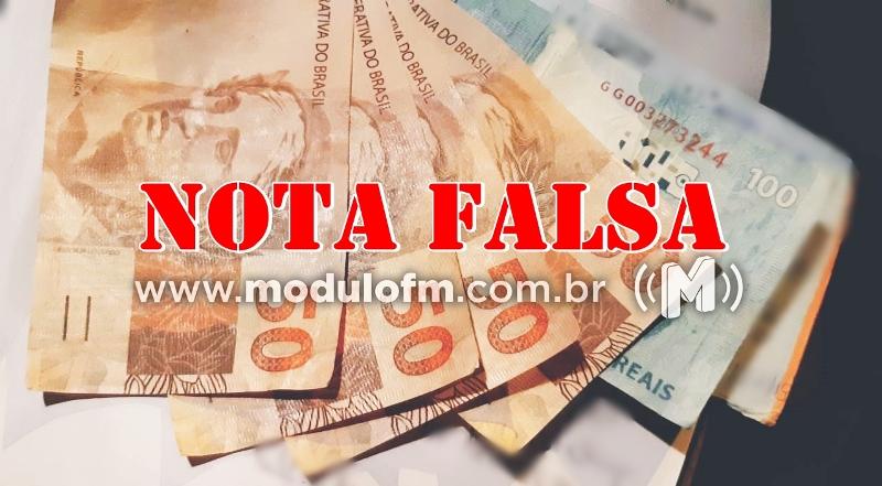 Homem é preso tentando repassar notas falsas em Patrocínio