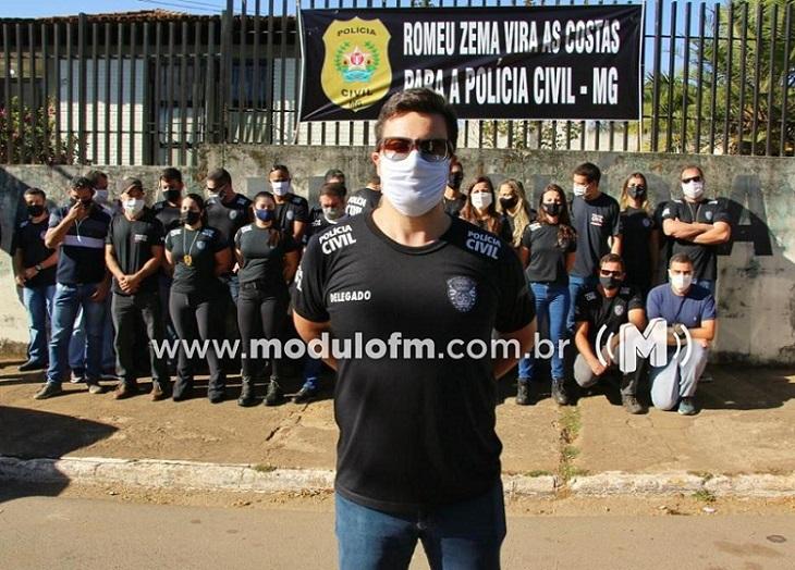 Policiais civis protestam contra reforma da previdência de Minas
