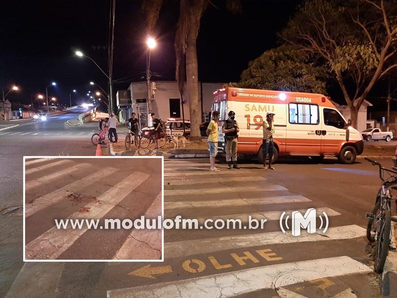 Adolescente fica gravemente ferido após ser atropelado e motorista foge sem prestar socorro