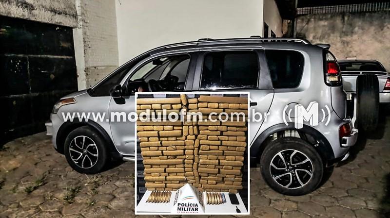 PM intercepta veículo com cerca de 200 kg de droga carregada em Mato Grosso do Sul