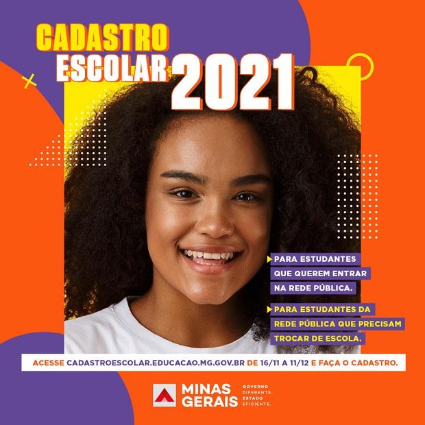 Cadastro escolar para 2021 é aberto na rede pública de ensino
