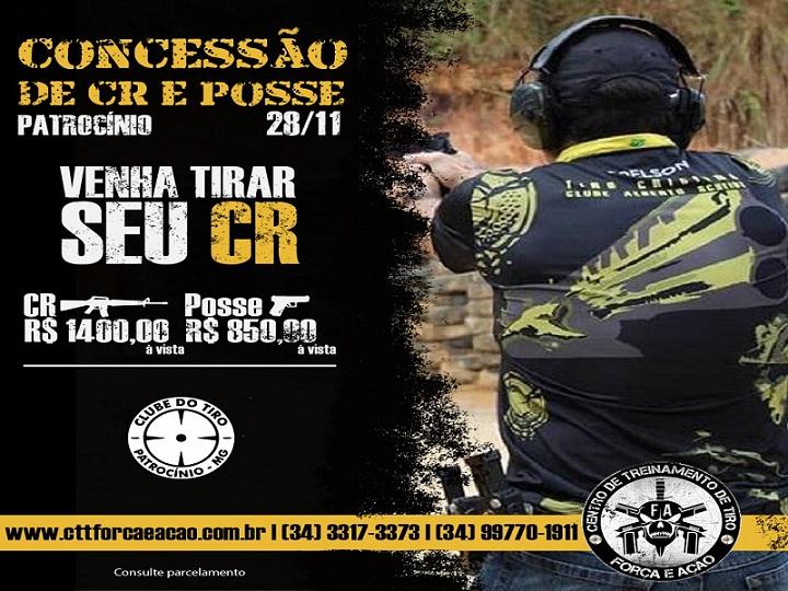 Clube do Tiro de Patrocínio promove evento para concessão de CR
