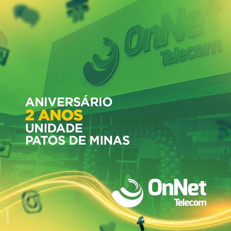OnNet Telecom completa dois anos de inauguração em Patos de Minas