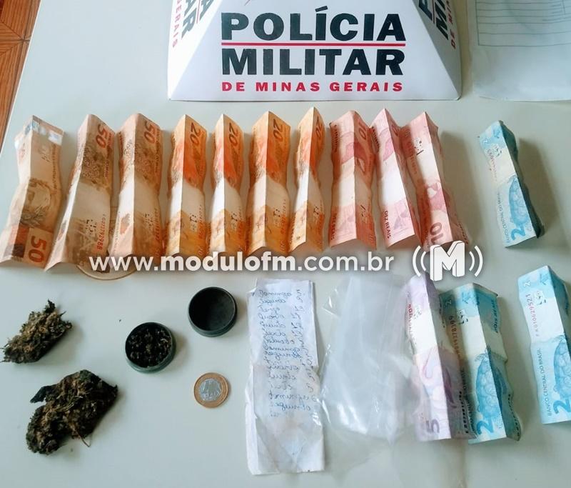 Guimarânia: PM cumpre mandado de busca e apreensão e apreende drogas em residência