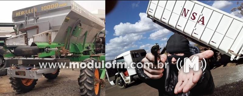 Ladrões agridem funcionários de fazenda e roubam objetos, caminhão e adubadeira em Patrocínio