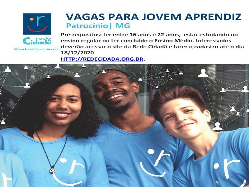Rede Cidadã abre vagas para programa Jovem Aprendiz 2021