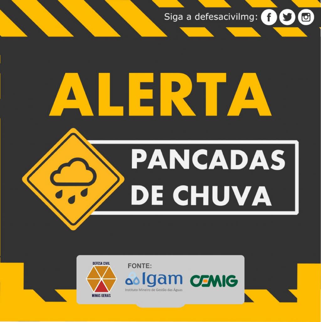 Autoridades alertam para chuva de alta intensidade na região