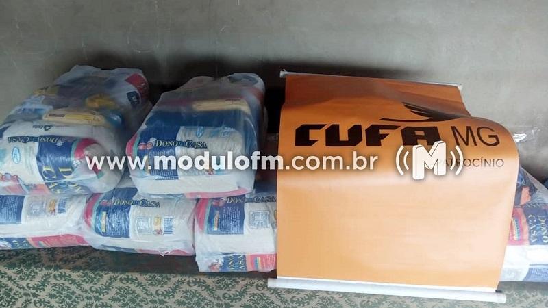 Cufa Patrocínio entrega doações recebidas para o programa “Mães da Favela”