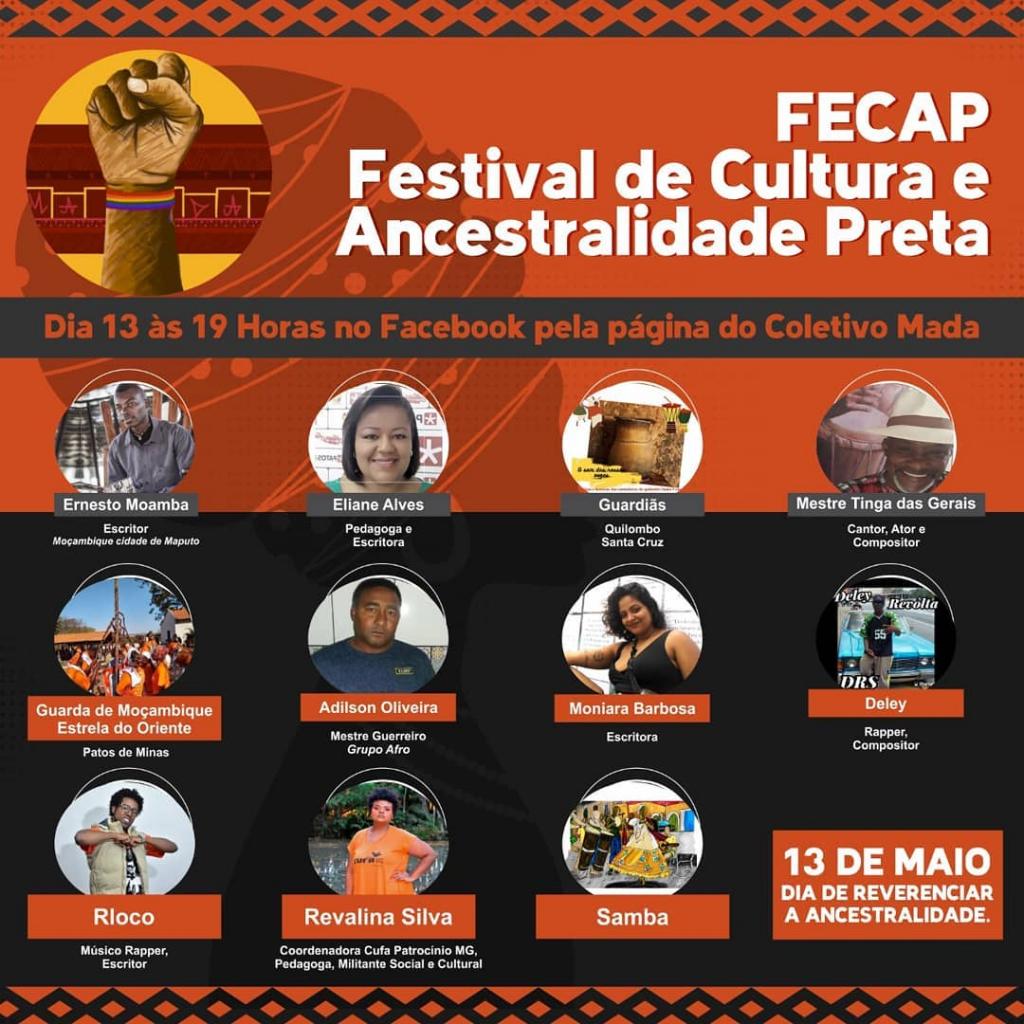 1º FECAP (Festival de Cultura e Ancestralidade Preta) acontece hoje 13 de maio