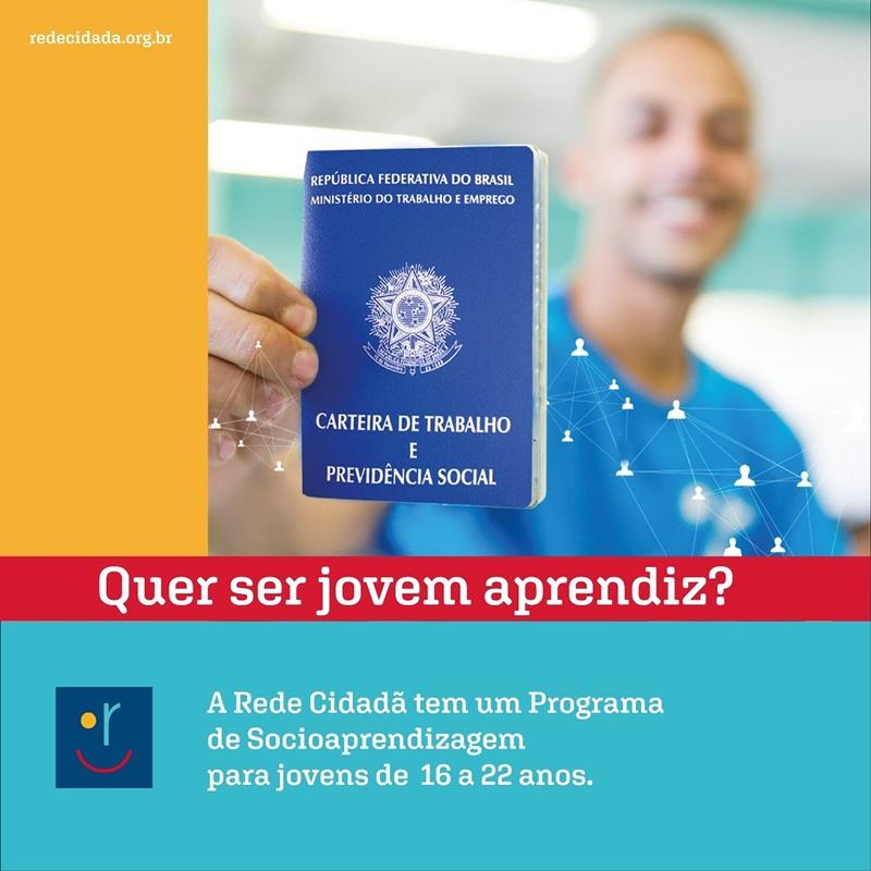 Rede Cidadã está com pré-inscrições abertas para o programa de socioaprendizagem