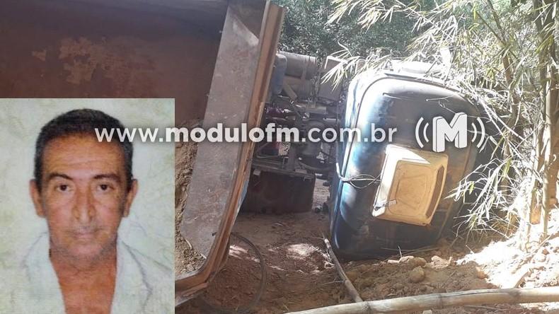 Motorista morre ao capotar caminhão na região de Santa Rosa