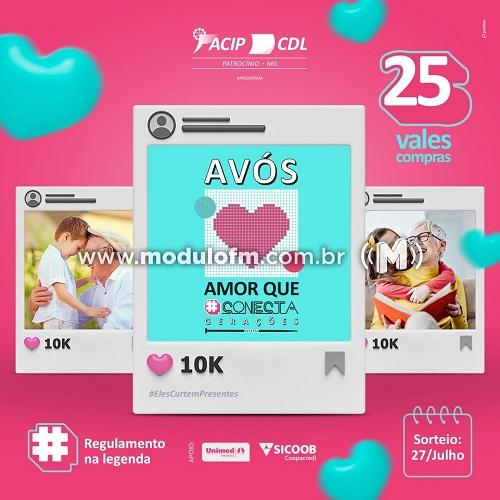 Campanha online das ACIP/CDL alusivo ao Dia dos Avós premiará 25 participantes
