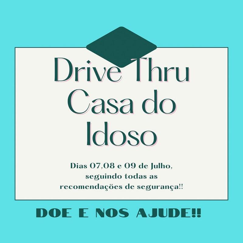 Casa do Idoso realiza Drive Thru do dia 07 ate dia 09 de julho.