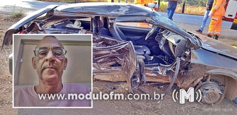 Homem morre após ser arremessado para fora do veículo na BR-365