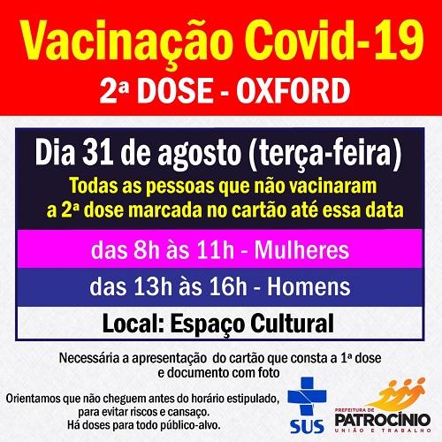 Segunda dose da vacina de 