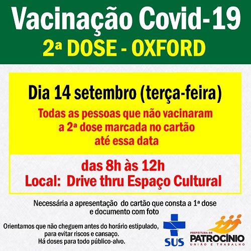 Nesta terça-feira será aplicada a segunda dose da vacina 