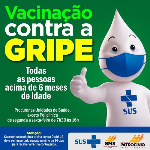 Secretaria de Saúde inicia vacinação contra gripe para maiores de 6 anos