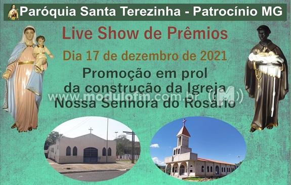 Cartelas Especiais para a Live Show de Prêmios da Paróquia Santa Terezinha já estão à venda
