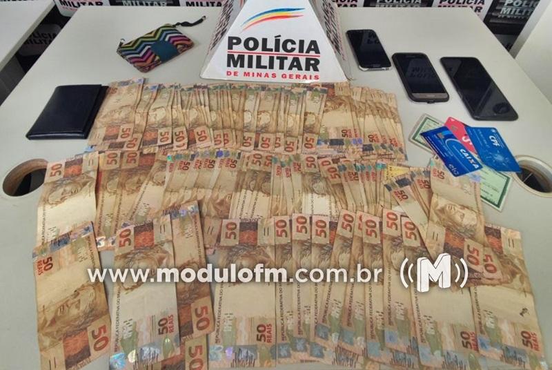 Parte de dinheiro furtado em residência é recuperado em Patrocínio