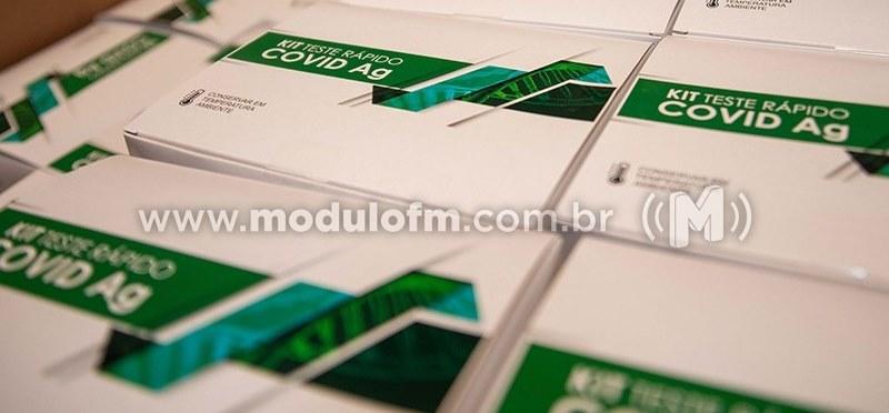 Estado distribuiu mais 1,3 milhão de testes rápidos de covid-19 para as cidades mineiras