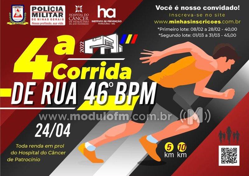 Inscrições da 4ª Corrida de Rua do 46º BPM se encerrarão nesta quinta-feira (31)