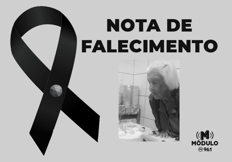 Nota de falecimento Sra. Natalia Maria Batista aos 96 anos