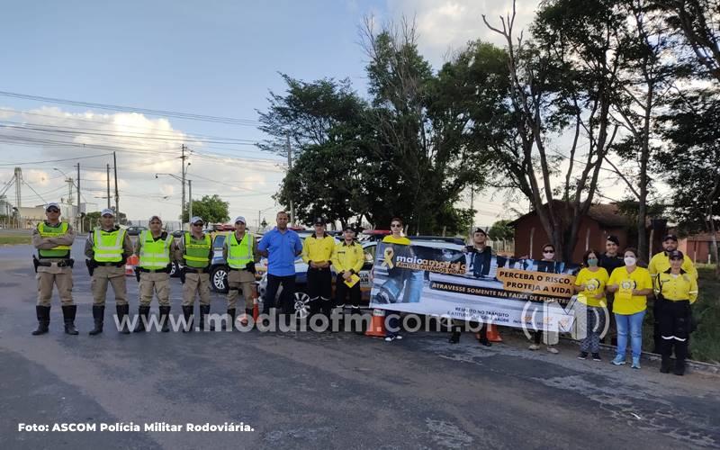 Blitz Educativa em alusão à Campanha Maio Amarelo foi realizada na MG-230