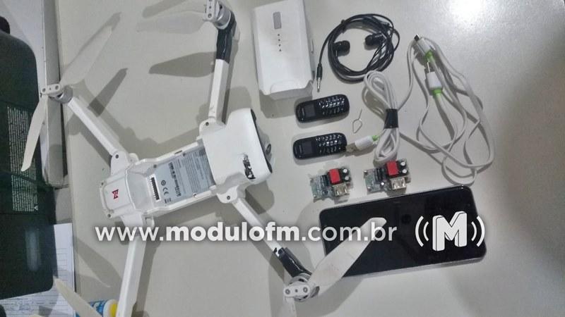 Drone é abatido ao sobrevoar Penitenciária de Patrocínio levando celulares