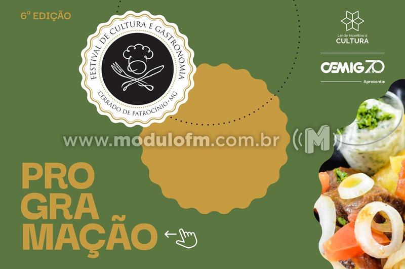 Programação completa do 6º Festival de Cultura e Gastronomia é anunciada