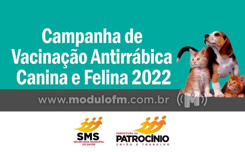 Campanha de Vacinação Antirrábica Canina e Felina Urbana começará nesta quinta-feira (01)
