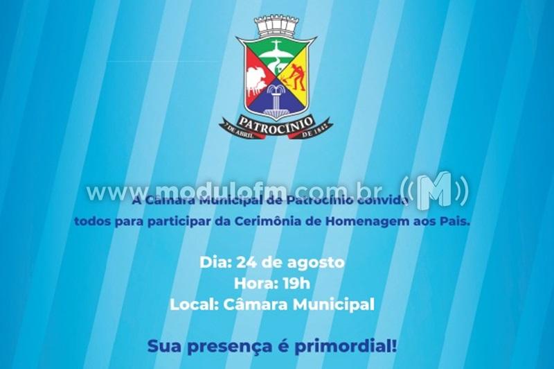 Homenagem da Câmara Municipal aos Pais ocorrerá nesta quarta-feira (24)