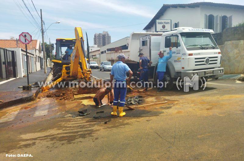 DAEPA informa falta de água no Centro e adjacências devido rompimento de adutora