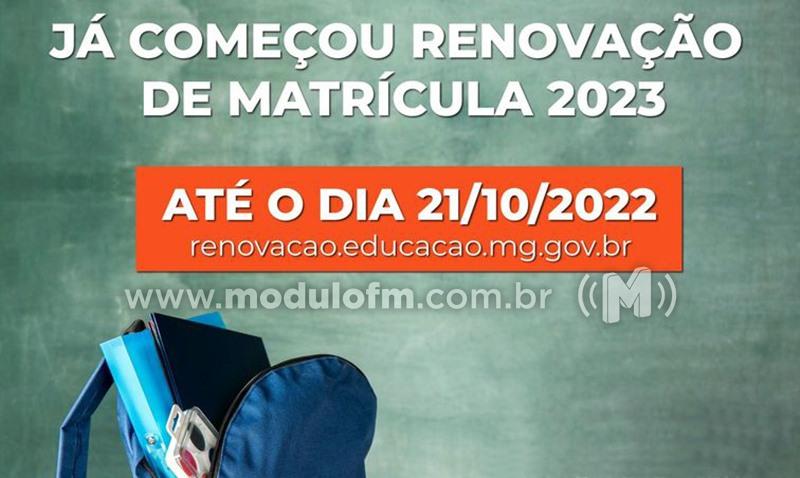 Renovação de matrícula dos alunos da rede estadual vai até dia 21 de outubro