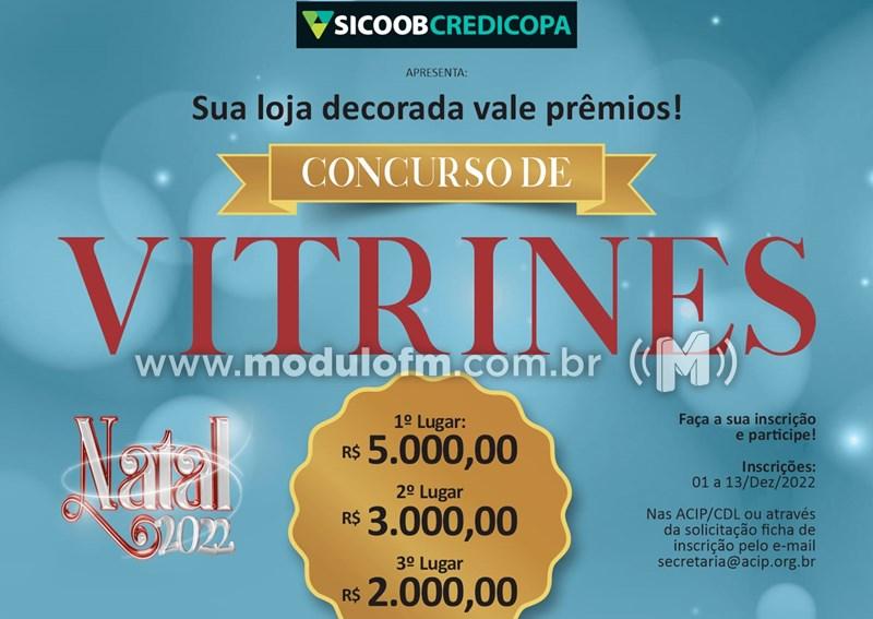 Inscrições para o Concurso de “Vitrine de Natal” das ACIP/CDL terão início dia 1º de dezembro