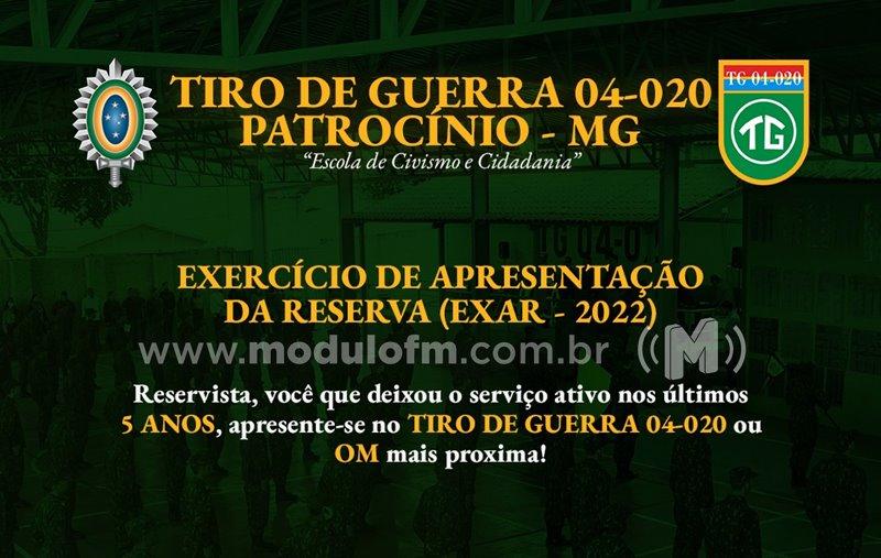 Reservistas dos últimos 5 anos devem se apresentar no Tiro de Guerra ou pela internet em dezembro