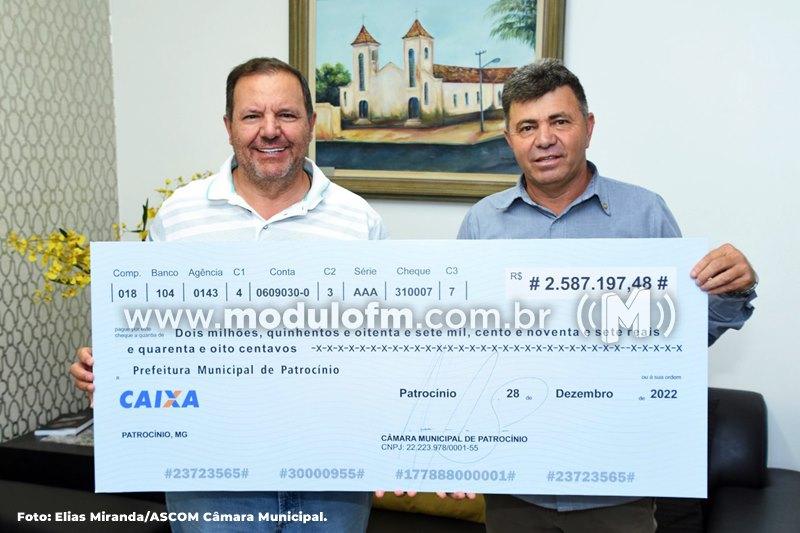 Câmara Municipal devolve aos cofres públicos mais de R$2 milhões em 2022, são mais de R$ 10 milhões em quatro anos