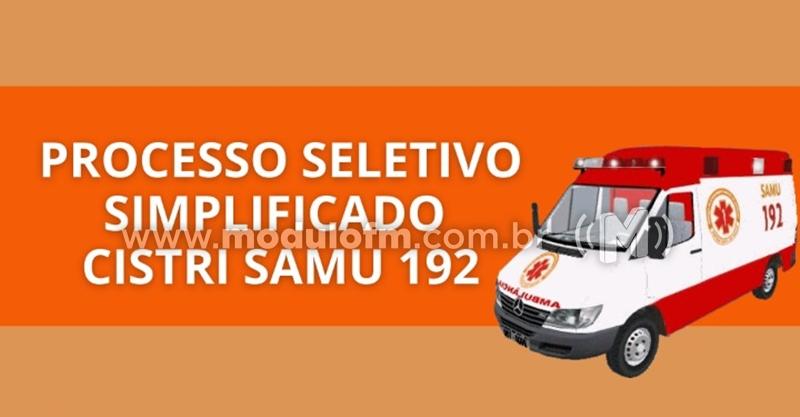 Inscrições para processo seletivo do CISTRI SAMU vão até dia 19 de janeiro de 2023