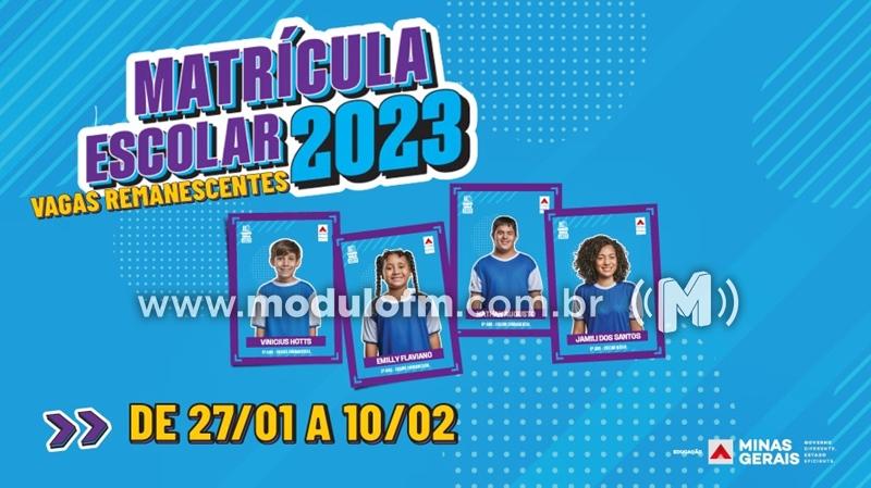 Inscrições para vagas remanescentes na Rede Estadual de Ensino começam nesta sexta-feira (27)