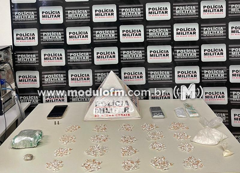 Autores são presos por tráfico no Bairro Amir Amaral