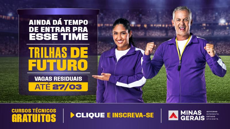 Inscrições abertas para vagas residuais do Trilhas de Futuro