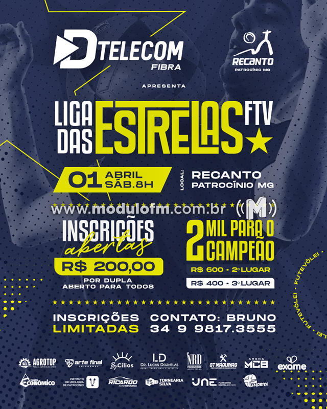 Primeira Liga das Estrelas de Futevôlei acontece em Patrocínio.