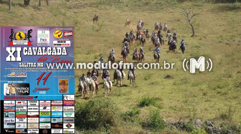 Cavalgada em prol do HC de Patrocínio será realizada em Salitre de Minas