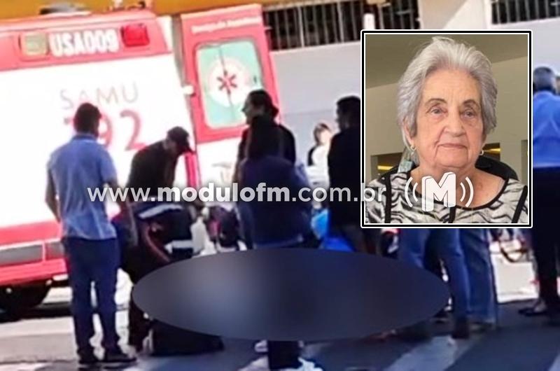 Idosa morre após ser atropelada no centro de Monte Carmelo
