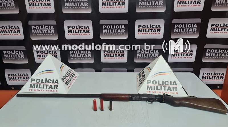 Idoso de 61 anos é preso por porte ilegal de arma de fogo após supostamente ameaçar vizinho em fazenda de Coromandel